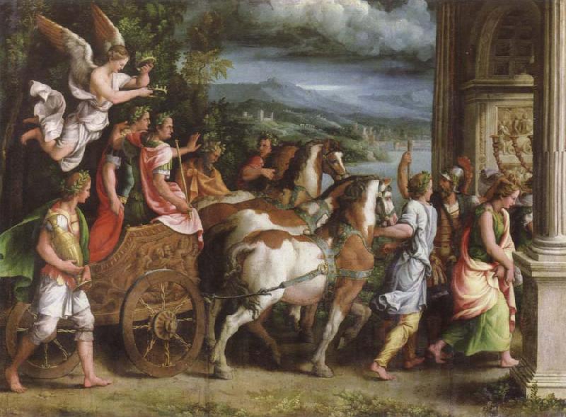 Giulio Romano triumph of titus and vespasia